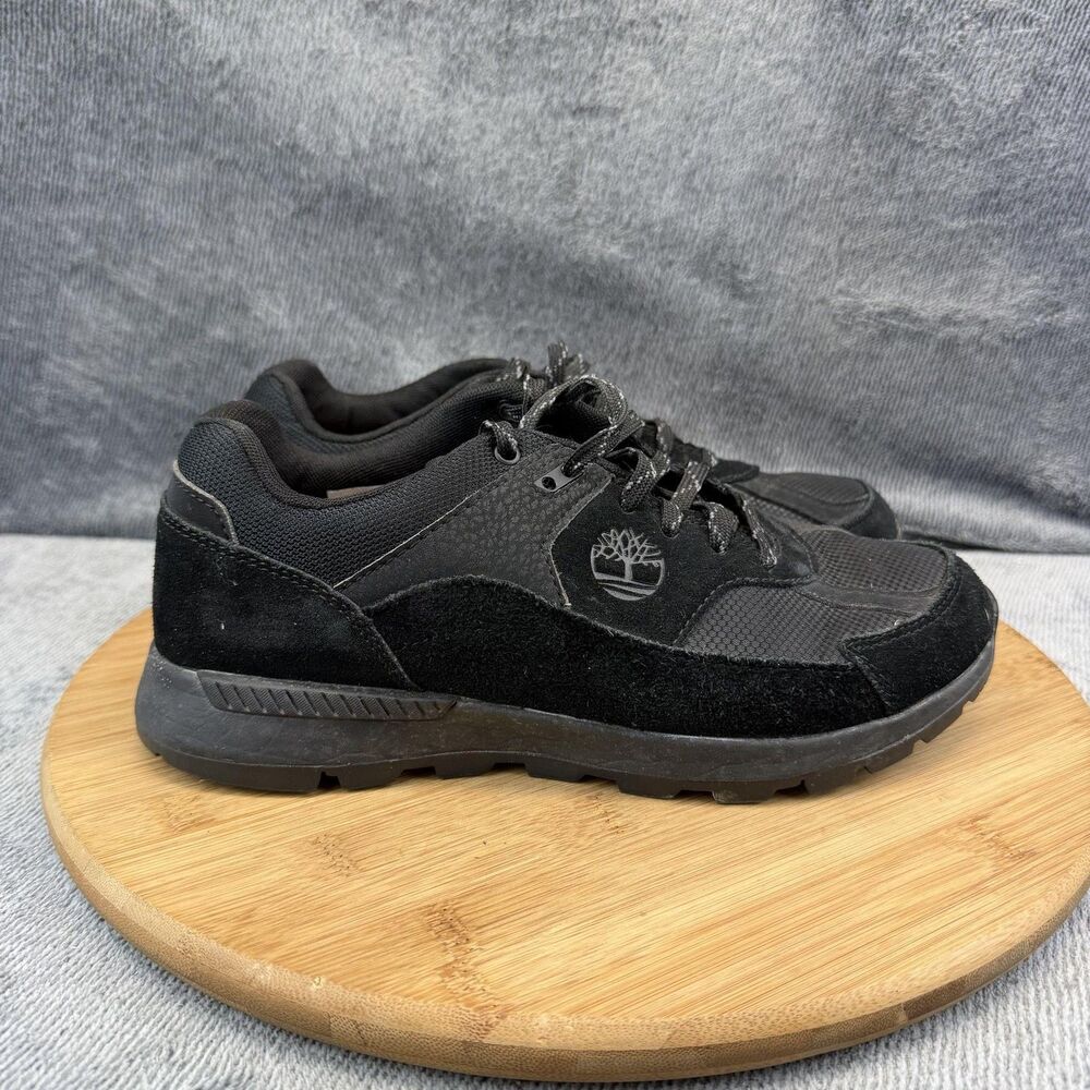 Timberland Shoes Womens Size 7 Black Suede Walking Hiking Low Top Sneakers A2H5P